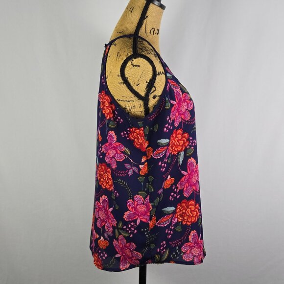 Papermoon Women’s Floral Keyhole Halter Top Boho Vacation Beach Size S - Picture 2 of 13